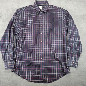 Brooks Brothers‎ Shirt Plaid Button Down Long Sleeve Career Preppy Size M